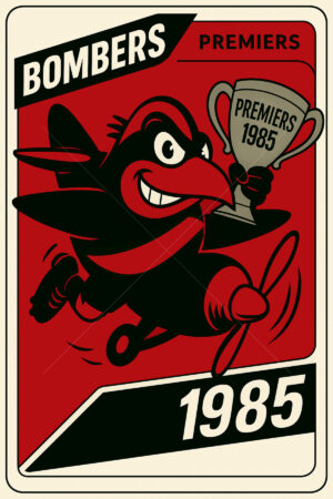 Essendon Bombers 1985 Premiership Football Card 6" x 4" Photo Print