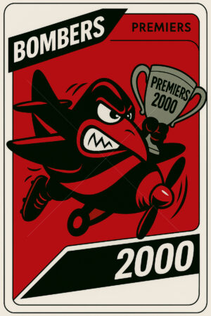 Essendon Bombers 2000 Premiership Football Card 6" x 4" Photo Print