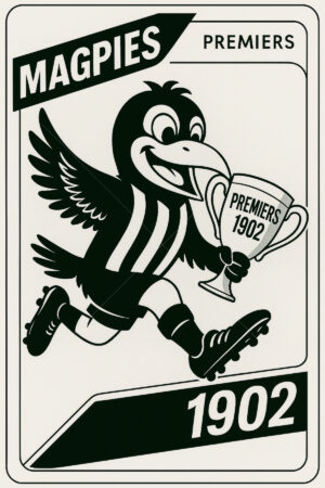 Collingwood Magpies 1902 Premiership Football Card 6" x 4" Photo Print