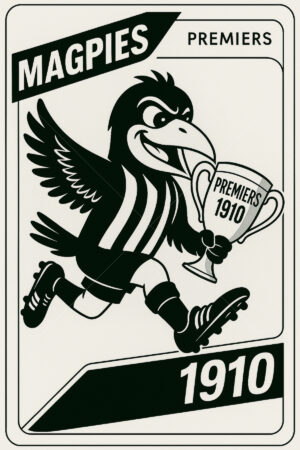 Collingwood Magpies 1910 Premiership Football Card 6" x 4" Photo Print