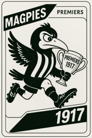 Collingwood Magpies 1917 Premiership Football Card 6" x 4" Photo Print