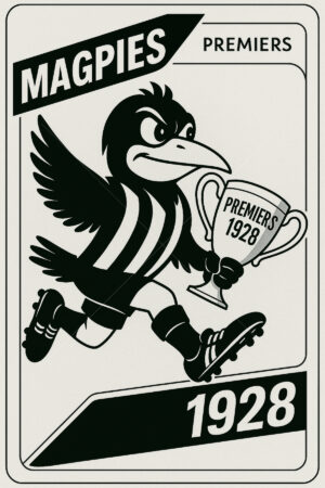 Collingwood Magpies 1928 Premiership Football Card 6" x 4" Photo Print