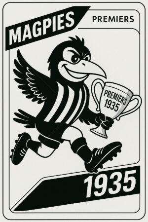 Collingwood Magpies 1935 Premiership Card Football Card 6" x 4" Photo Print