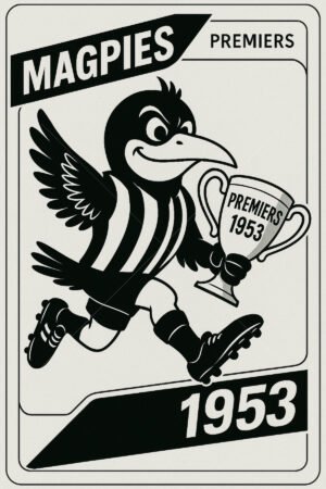 Collingwood Magpies 1953 Premiership Card Football Card 6" x 4" Photo Print