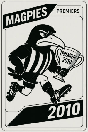 Collingwood Magpies 2010 Premiership Football Card 6" x 4" Photo Print