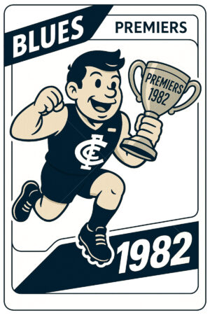 Carlton Blues 1982 Premiership Football Card 6" x 4" Photo Print