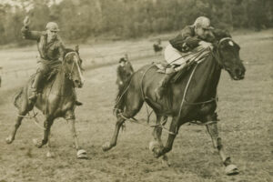 Horseracing Scene c.1930s 6" x 4" Photo Print