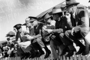 Soldiers Watching Races At Albion Park Brisbane 6" x 4" Photo Print
