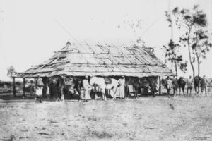 Building With Horses And Men Out Front At Lammermoor Station 6" x 4" Photo Print