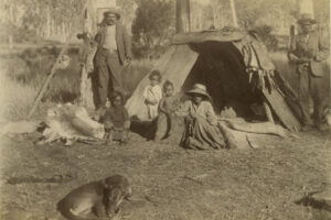 Family In Front Of Hut With Dried Possum And Kangaroo Skins On Display Ipswich District Queensland Ca 1905 6" x 4" Photo Print