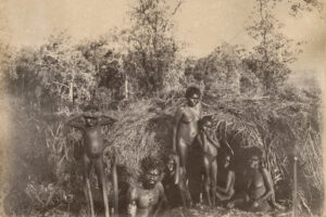 Group Of Aborigines At A Camp In The Bloomfield River District 6" x 4" Photo Print