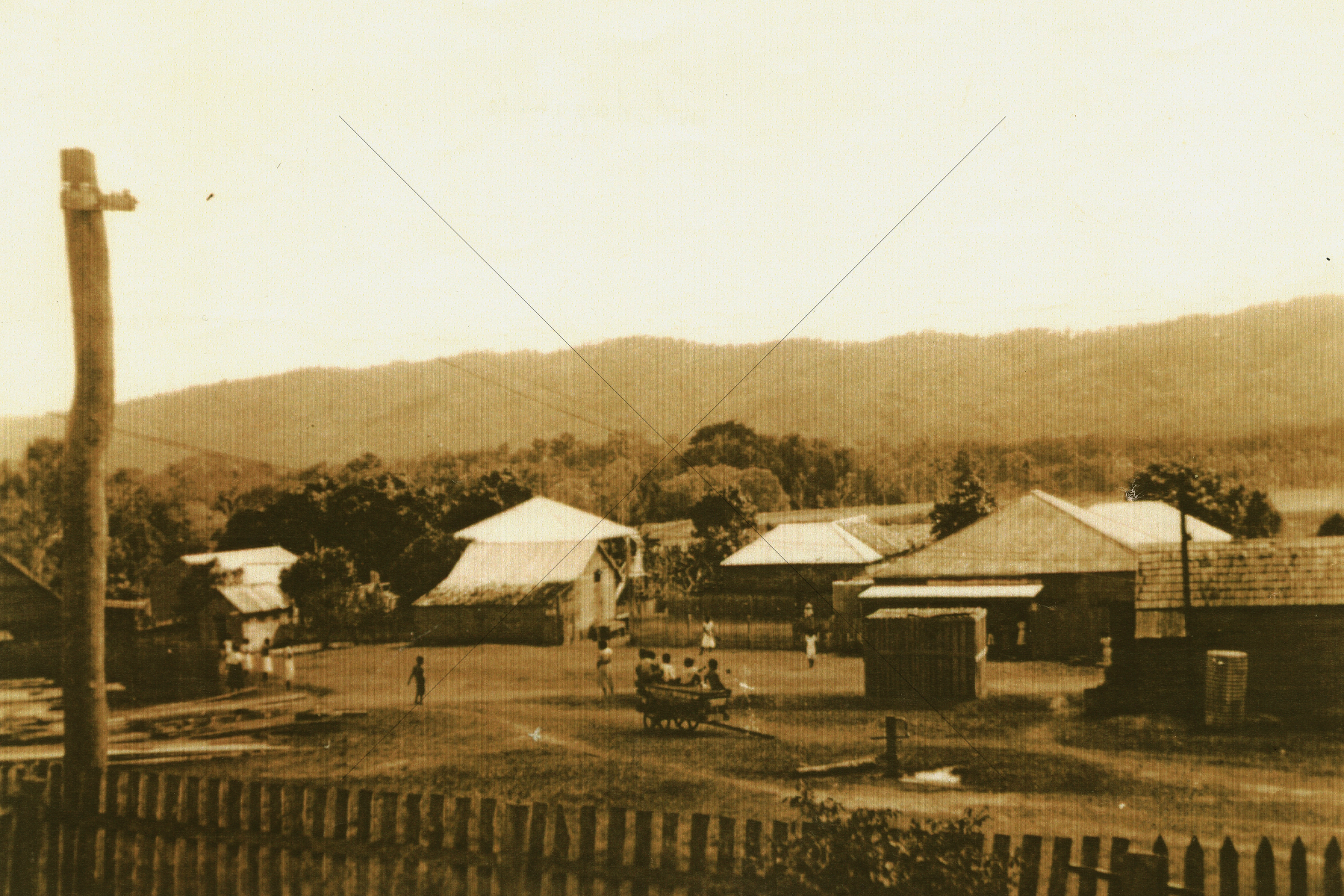 Mission Houses With Children Playing In A Cart In The Foreground 1935 1950 6" x 4" Photo Print