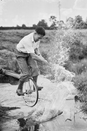 Trick Cyclist And Golfer Banner Forbutt December 1946 6" x 4" Photo Print