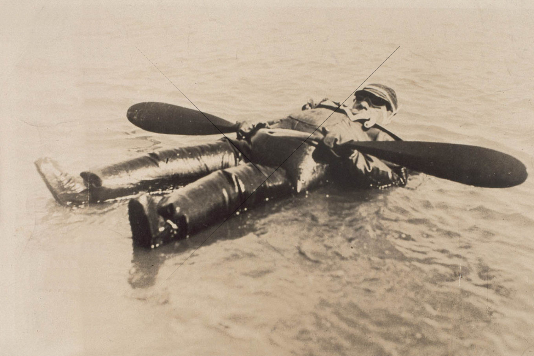 Vincent P Taylor In Inflatable Rubber Suit Floating On San F 6" x 4" Photo Print