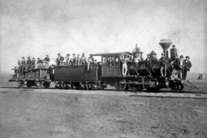 Locomotive Named Pioneer On The Western Railway Construction Site Between Roma And 6" x 4" Photo Print