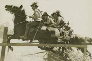 Soldiers On Horseback Competing In A Teams Race At Toowoomba O 6" x 4" Photo Print