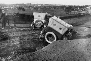 Stuck In A Deep Rut On The Outskirts Of Toowoomba 1925  6" x 4" Photo Print