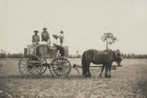Men And Child On Wagon With Goods Woorabinda 6" x 4" Photo Print