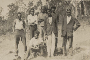 Men Standing In Bush Clearing Ravenshoe 6" x 4" Photo Print