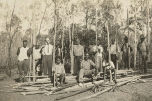 Men With Timber Logs Woorabinda 6" x 4" Photo Print