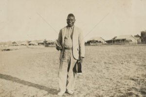 Man With Child In Shaded Area Woorabinda 6" x 4" Photo Print