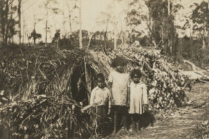 Children Outside Bush Hut Ravenshoe 6" x 4" Photo Print