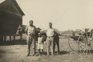 Men And Boy Beside Horse Woorabinda 6" x 4" Photo Print