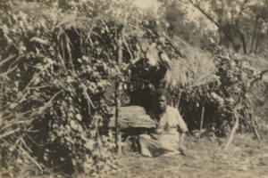 Woman Sitting Outside Bush Hut Ravenshoe 6" x 4" Photo Print