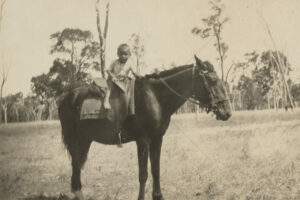Boy On Saddled Horse Woorabinda 6" x 4" Photo Print