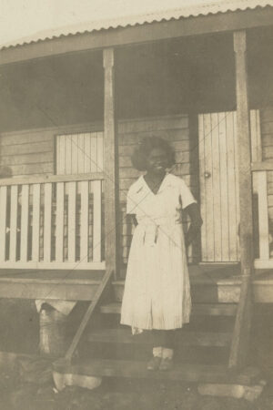 Woman On Timber House Steps Queensland 6" x 4" Photo Print