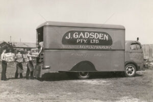 Loading Tin Drums Into Van Of Jgadsden Pty Ltd 6" x 4" Photo Print
