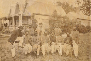 Aboriginal Cricketers Alongside The Melbourne Cricket Ground 6" x 4" Photo Print