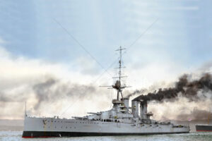 Battlecruiser HMS Tiger sea trials october 1914 6" x 4" Photo Print