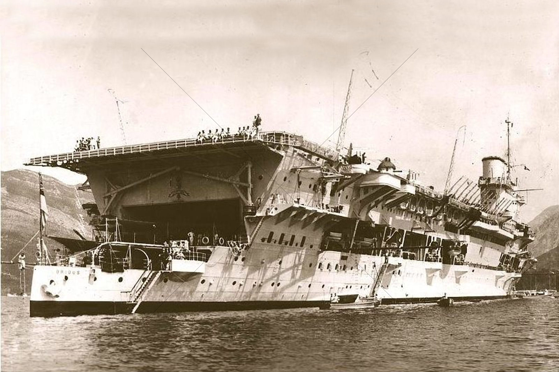 Close view of former battlecruiser HMS Glorious 6" x 4" Photo Print