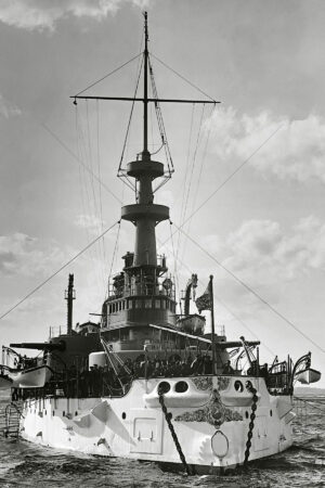 First US Navys oceang-going battleship USS Indiana in 1898 6" x 4" Photo Print