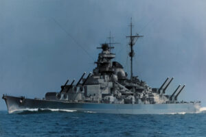 German battlecruiser Gneisenau anchored at Kiel in 1939 6" x 4" Photo Print