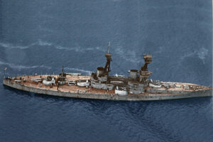 HMS Barham and HMS Ramillies fire off salute with the french 6" x 4" Photo Print