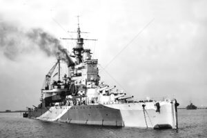 HMS Valiant at anchor in 1943 6" x 4" Photo Print