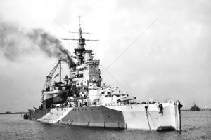 HMS Valiant at anchor in 1943 6" x 4" Photo Print