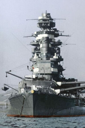 Japanese battleship Mutsu at anchor 6" x 4" Photo Print