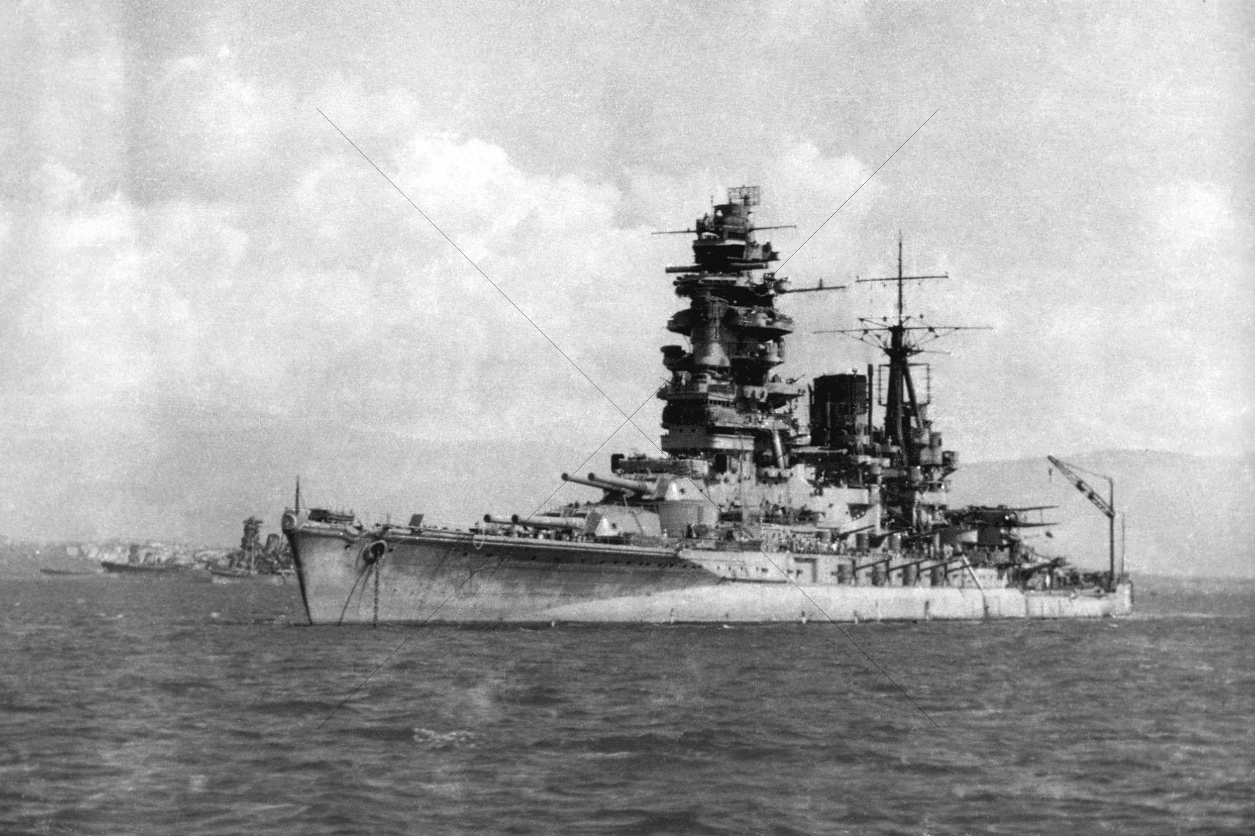 Nagato lies at anchor in Bruney Bay, October 1944, shortly b 6" x 4" Photo Print