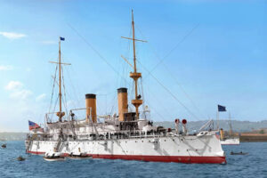 Protected cruiser USS Olympia in 1900 6" x 4" Photo Print