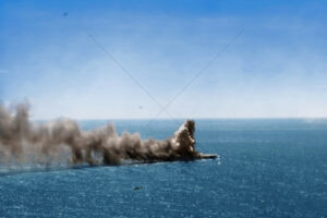The sinking of the Japanese carrier Shoho during the battle 6" x 4" Photo Print