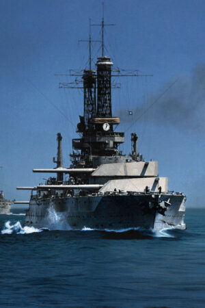 USS Idaho followed by USS Texas in 1930 6" x 4" Photo Print