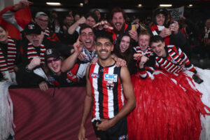 Nasiah Wanganeen-Milera Celebrating With Saints Fans 6" x 4" Photo Print
