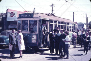 Tram Scene Ballarat Rd Rosamond Rd 1950s 6" x 4" Photo Print