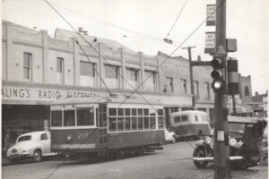 Barkly Street Tram Beside Primary School 6" x 4" Photo Print