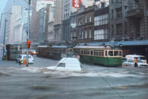 Bourke Street Melbourne Floods 1972 6" x 4" Photo Print