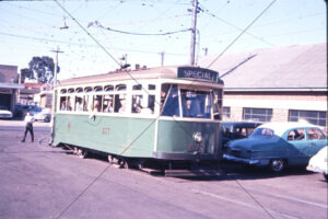 Tram 677 Special Service at Depot 1960s Colour 6" x 4" Photo Print