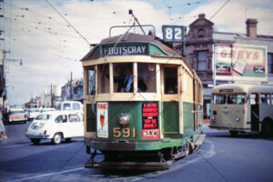 Hopkins St Tram Turning into Leeds St 6" x 4" Photo Print